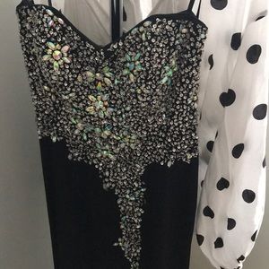 Strapless Black/Silver Prom dress